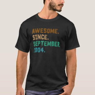 T-shirt 18 Ans Awesome Depuis Septembre 2004 18th Bir