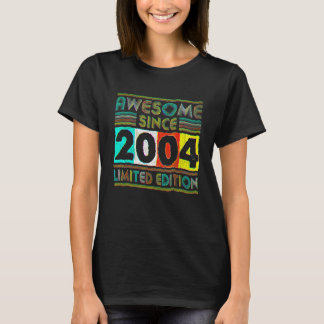 T-shirt 18 Ans Incroyable Depuis 2004 18ème Anniversaire R