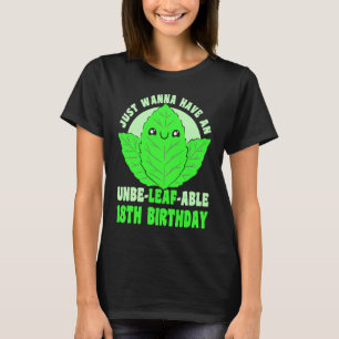 T-shirt 18 Ans Joyeux 18ème Anniversaire Mignonne Plante 1