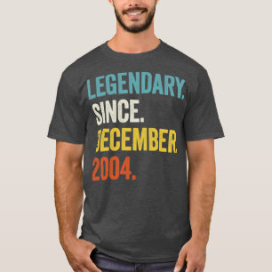 T-shirt 18 Ans Légendaire Depuis Décembre 2004 18e Bi