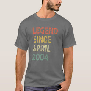 T-shirt 18 Ans Légende Depuis Avril 2004 18E Anniversaire