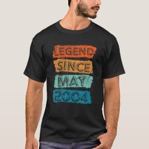 T-shirt 18 Ans. Légende Depuis Mai 2004 18E Anniversaire