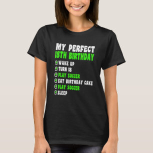 T-shirt 18 Ans Mon Parfait 18e Anniversaire Football 18e B
