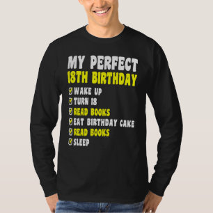 T-shirt 18 ans Mon parfait 18e anniversaire Lecture 18e