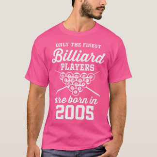 T-shirt 18 Ans Piscine Et Joueur Billard 2005 18E Bir