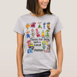 T-shirt 18 dessins animés drôles d'aliens expriment leur g
