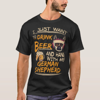 T-shirt 18 Je veux juste boire de la bière et traîner avec