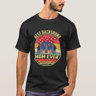 T-shirt 18 Meilleure maman teckel de tous les temps Vintag
