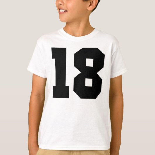 T-shirt 18 - Numéro 18 (Devant)