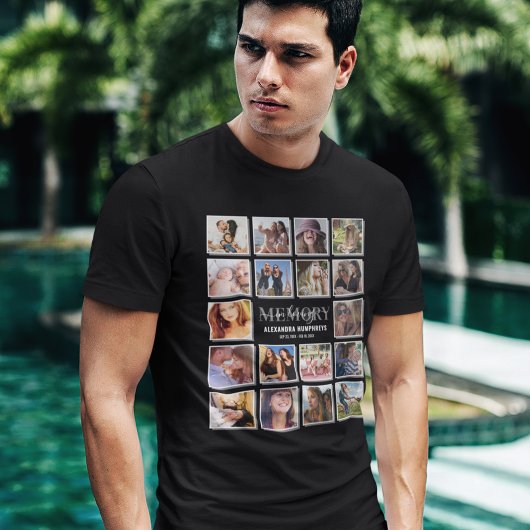 T-shirt 18 Photo En Mémoire Amoureuse Funérailles