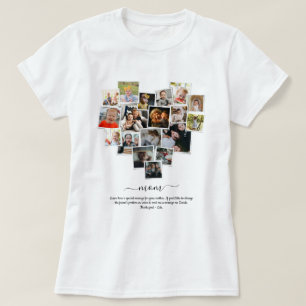 T-shirt 18 Photos Collage Forme cardiaque Joyeuse fête des