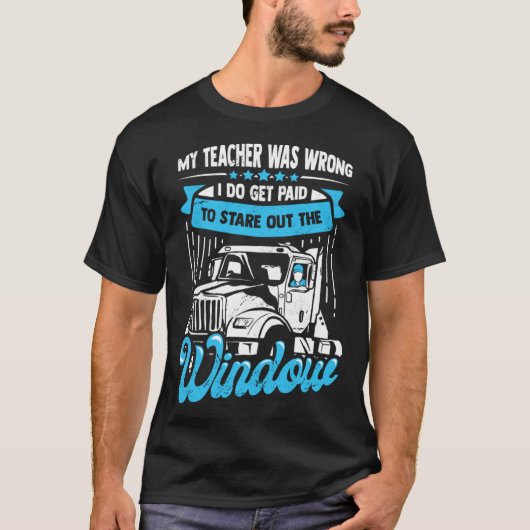T-shirt 18 Roue pour conducteur de camion (Devant)