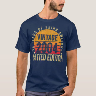 T-shirt 18 Year Old Gifts Vintage 2004 Limited Edition 18t