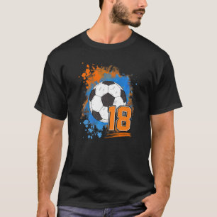 T-shirt 18e anniversaire 18 ans balle de football