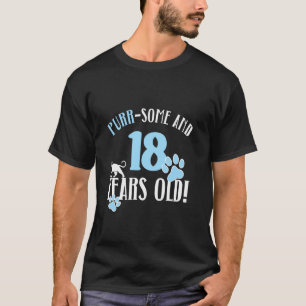 T-shirt 18e anniversaire 18 ans maman de chat amoureuse de