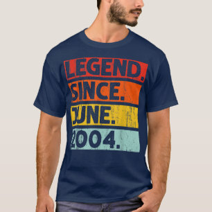 T-shirt 18e anniversaire Cadeaux Légende depuis juin 2004 