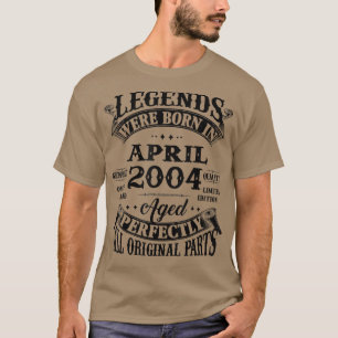 T-shirt 18e Anniversaire Cadeaux Légendes Né En Avril 2004