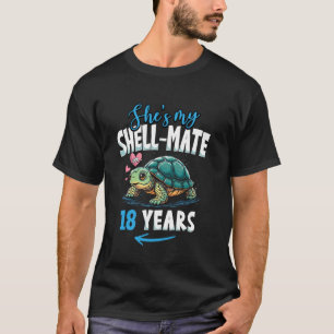 T-shirt 18e anniversaire de mariage 18 ans Couple Il est m