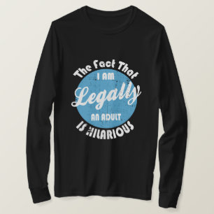 T-shirt 18e anniversaire Je suis légalement un adulte est