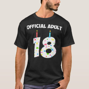 T-shirt 18e anniversaire Officiel Adulte 18 ans