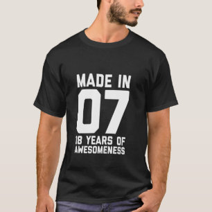 T-shirt 18e anniversaire pour garçons filles fils fille âg