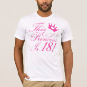 T-shirt 18e anniversaire Princesse (Devant)