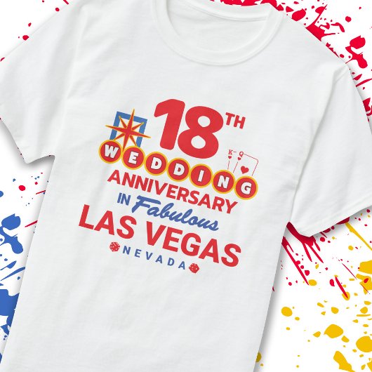 T-shirt 18e Wedding Anniversary