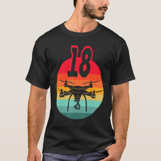 T-shirt 18ème Anniversaire I Télécommande Rétro Drones Ave
