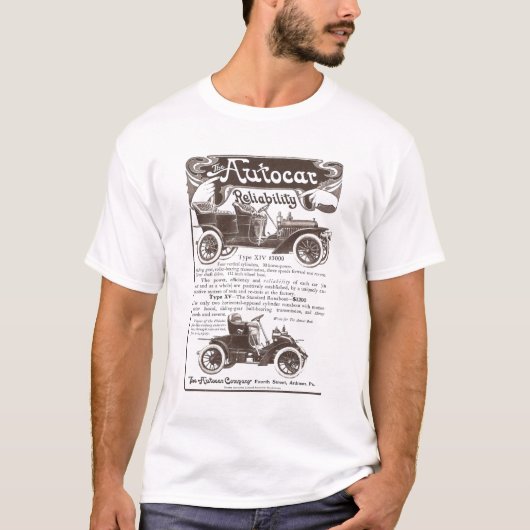T-shirt 1907 d'annonce de magazine d'autocar (Devant)