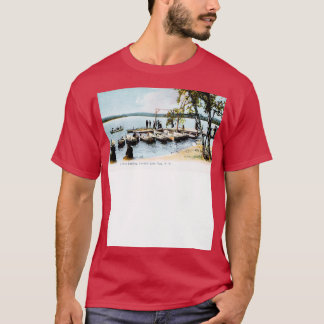 T-shirt 1910 Bateau débarquant Canobie Lake New Hampshire