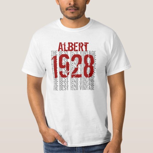 T-shirt 1928 ou toute année Meilleur cadeau d'anniversaire (Devant)