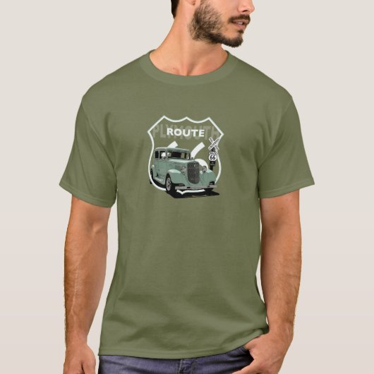 T-shirt 1934 Plymouth. Chrysler. Mopar. Trou vert de la Mo (Devant)