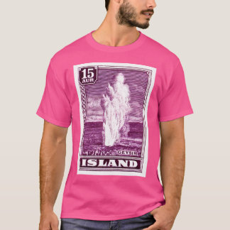 T-shirt 1938 Islande Stamp Postage Geysir