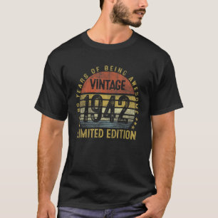 T-shirt 1942 80e anniversaire 80 ans Vintage