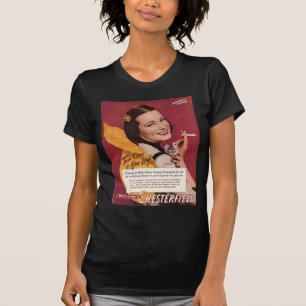 T-shirt 1944 Chesterfield cigarettes et avec jolie dame