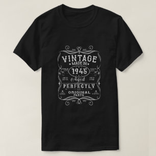 T-shirt 1945. Vintage 1945 Cadeaux d'anniversaire Hommes f