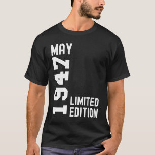 T-shirt 1947 Mai Bonne fête d'anniversaire