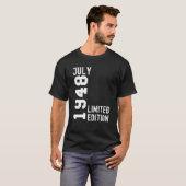 T-shirt 1948 Juillet Bonne fête d'anniversaire (Devant entier)