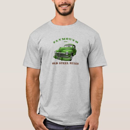 T-shirt 1948 Plymouth 1948 Chrysler. Mopar. 48 Vert. (Devant)