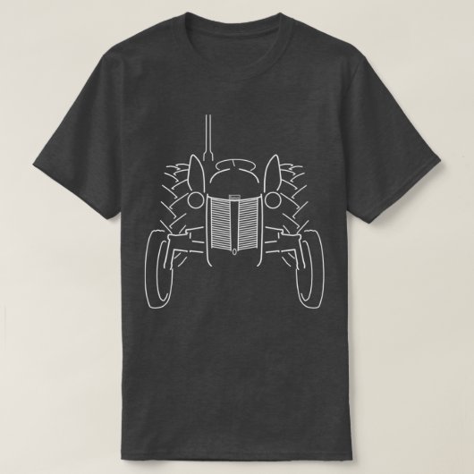 T-shirt 1950 Ferguson TE20 tracteur plan blanc graphique (Design devant)