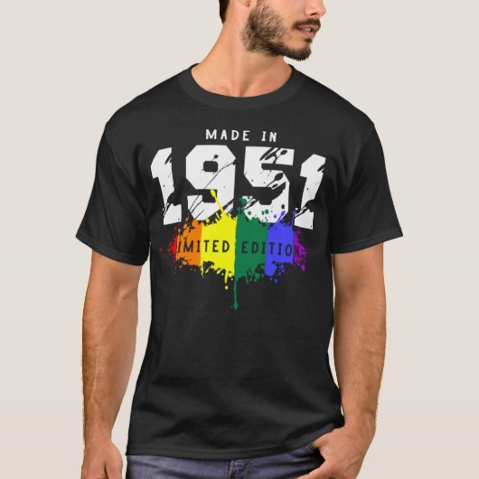 T-shirt 1951 Anniversaire gay LGBT  (Devant)