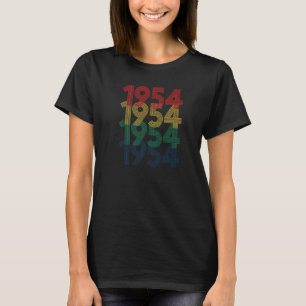 T-shirt 1954 68e anniversaire Vintage Hommes Femmes Rétro