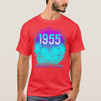 T-shirt 1955 Anniversaire 66ème Palme de coucher de soleil