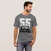 T-shirt 1955 Chevy Bel Air Front Grill View avec White Yea (Devant entier)