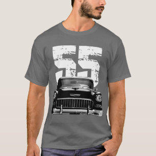 T-shirt 1955 Chevy Bel Air Front Grill View avec White Yea