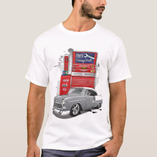 T-shirt 1955 Silver Grey Chevy Bel Air Garage Construit