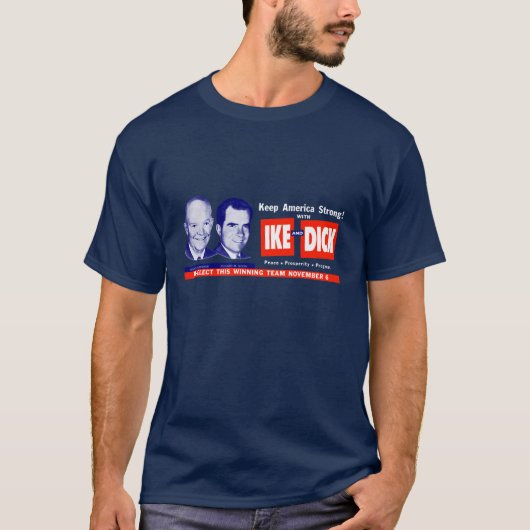 T-shirt 1956 vote Ike et Dick (Devant)