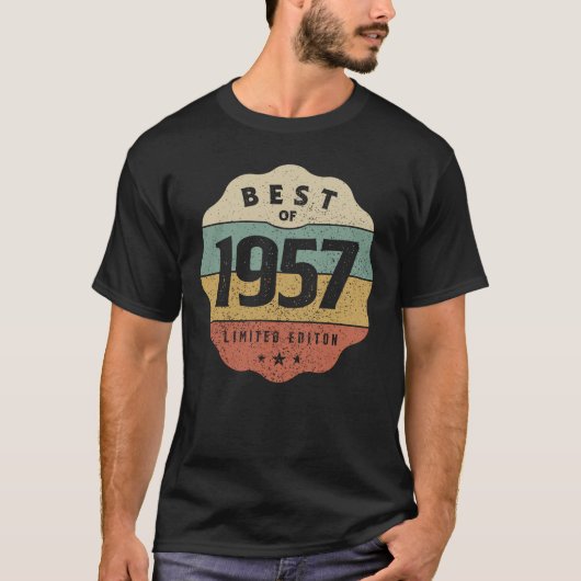T-shirt 1957 67e anniversaire Cadeaux 67 ans Hommes femmes (Devant)