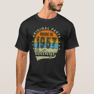 T-shirt 1957 - 68 Anniversaire Cadeau pour Hommes et Femme