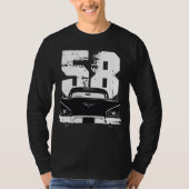 T-shirt 1958 Impala Chevy Vue arrière avec Silhouette anné (Devant)
